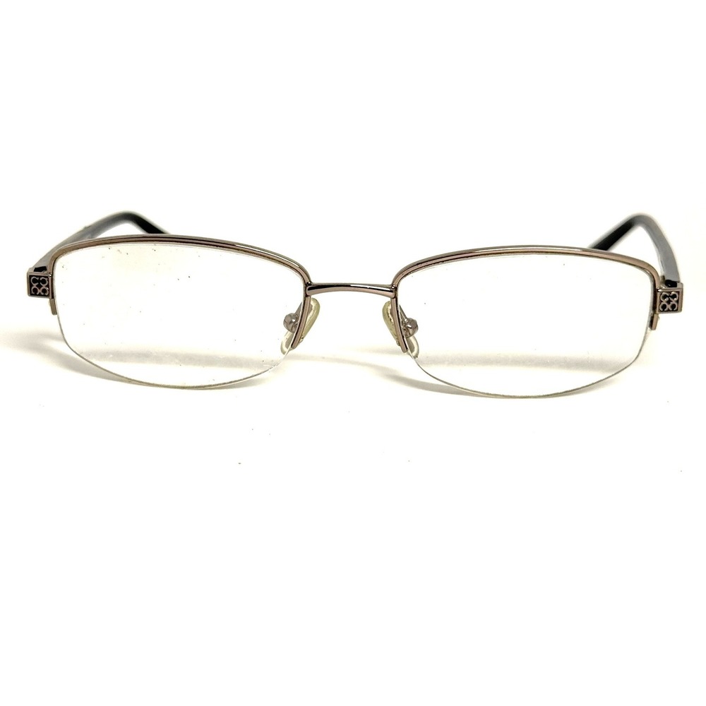 Coach Petra 1026 Dark Gunmetal Semi Rimless Eyeglasses Frames 135mm
